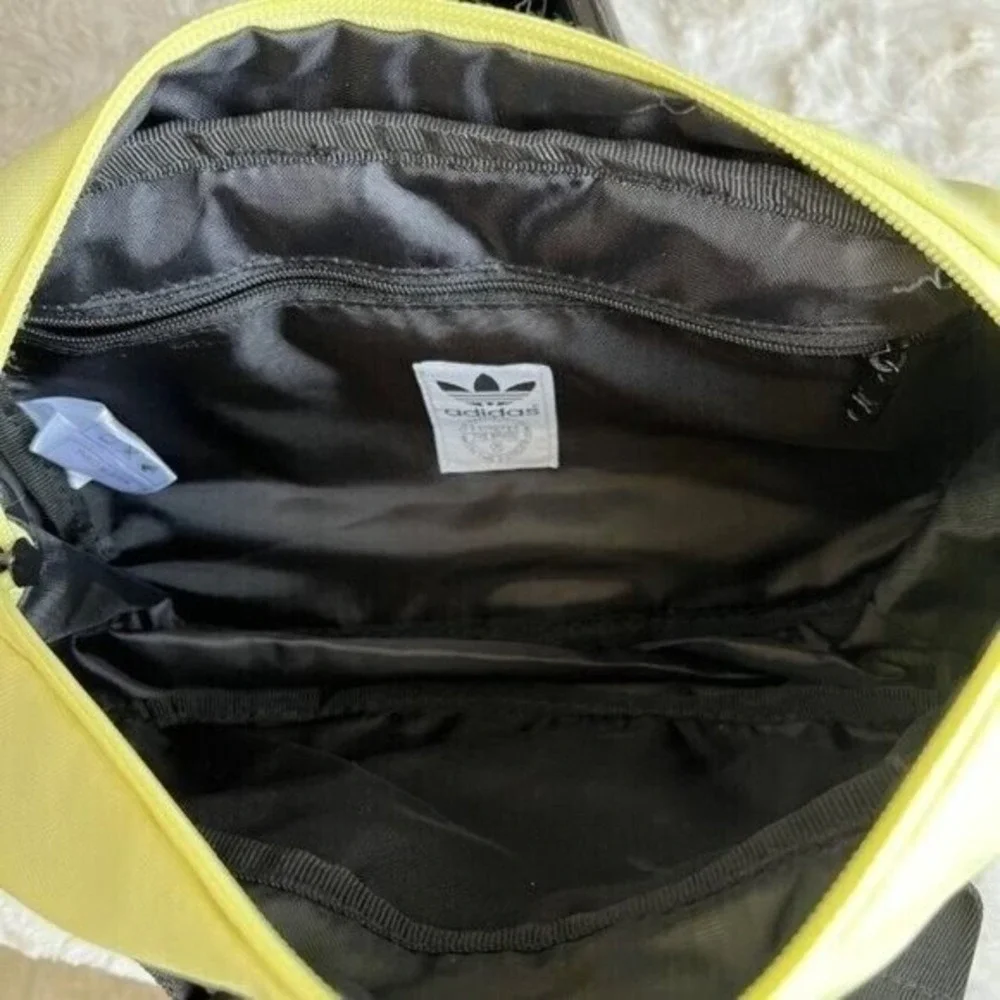 Adidas Utility Yellow And Black Crossbody Wide Strap Fannypack Sling Waistbag
